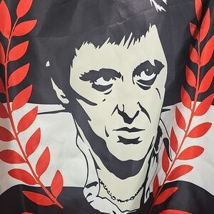 Scarface Bomber Jacket - Black Red White Large New